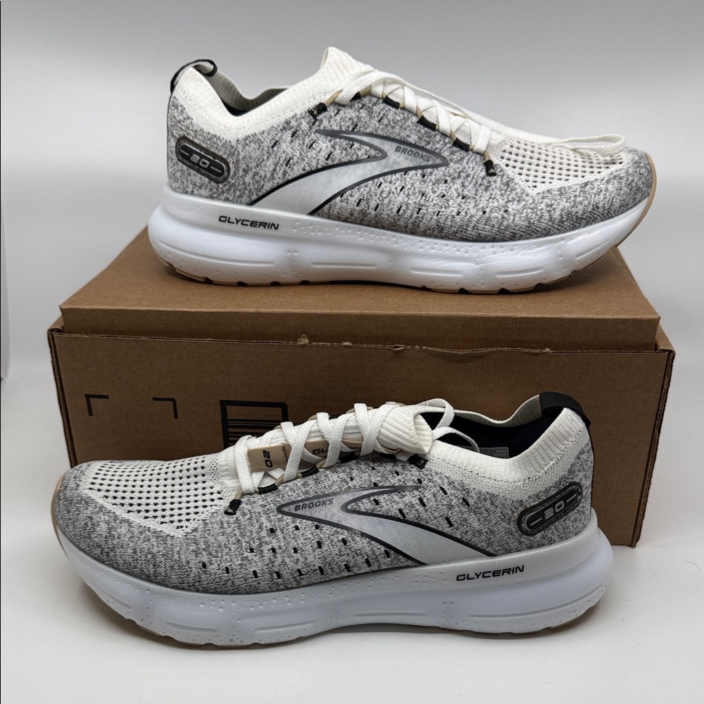 Brooks  Glycerin Gray and White Running Shoes